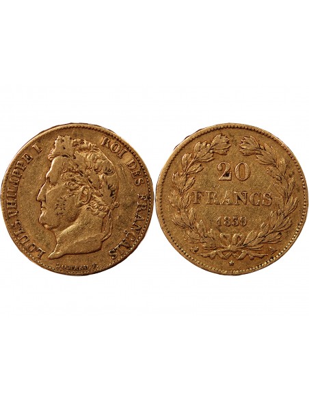 LOUIS PHILIPPE﻿ Ier - 20 FRANCS OR 1839 A PARIS﻿