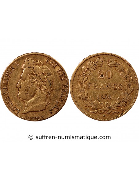 LOUIS PHILIPPE﻿ Ier - 20 FRANCS OR 1839 A PARIS﻿