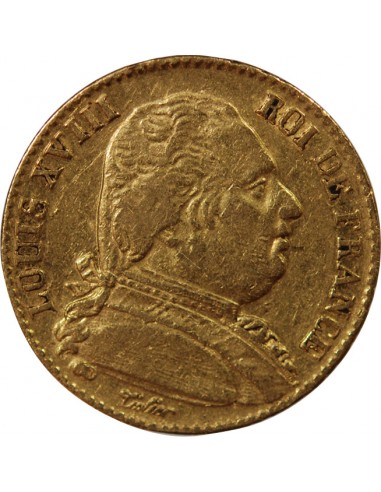 LOUIS XVIII - 20 FRANCS OR 1814 A PARIS