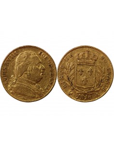 LOUIS XVIII - 20 FRANCS OR 1814 A PARIS 2