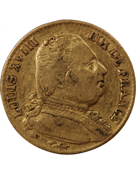 LOUIS XVIII - 20 FRANCS OR 1814 A PARIS