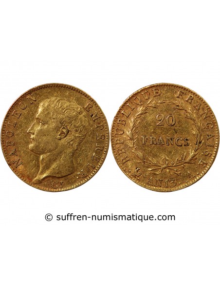 NAPOLEON Ier﻿ - 20 FRANCS OR AN 13 A PARIS﻿﻿﻿ "Calendrier révolutionnaire"
