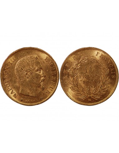 NAPOLEON III - 10 FRANCS OR 1860 BB STRASBOURG