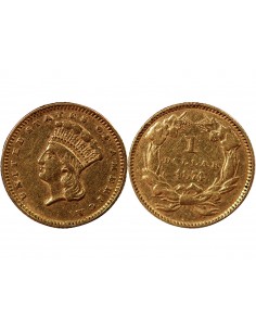 USA - 1 DOLLAR "Indian Head" 1874 PHILADELPHIE 2