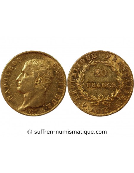 NAPOLEON Ier﻿ - 20 FRANCS OR AN 13 A PARIS﻿﻿﻿ "Calendrier révolutionnaire"