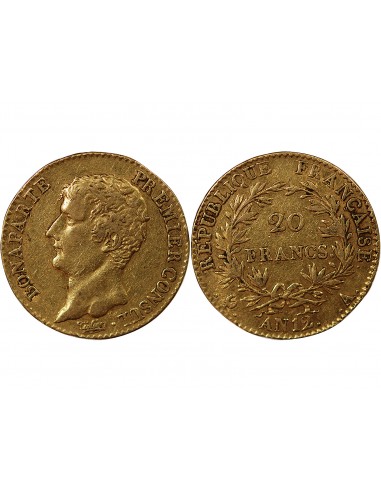 BONAPARTE 1er CONSUL - 20 FRANCS OR AN 12 A PARIS