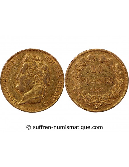 LOUIS PHILIPPE﻿ Ier - 20 FRANCS OR 1839 A PARIS﻿