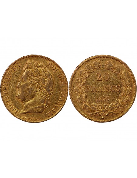 LOUIS PHILIPPE﻿ Ier - 20 FRANCS OR 1839 A PARIS﻿