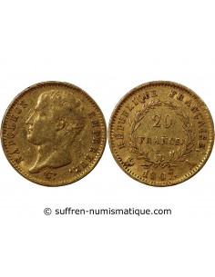 NAPOLEON Ier - 20 FRANCS OR 1807 A PARIS "Type Transitoire"