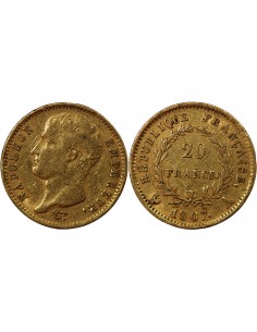 NAPOLEON Ier - 20 FRANCS OR 1807 A PARIS "Type Transitoire" 2
