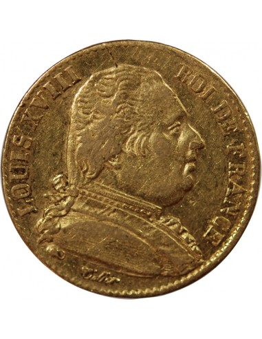 LOUIS XVIII - 20 FRANCS OR 1814 A PARIS