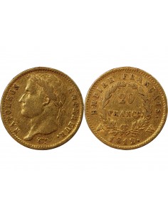 NAPOLEON Ier - 20 FRANCS OR 1812 W LILLE 2