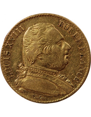 LOUIS XVIII - 20 FRANCS OR 1815 A PARIS