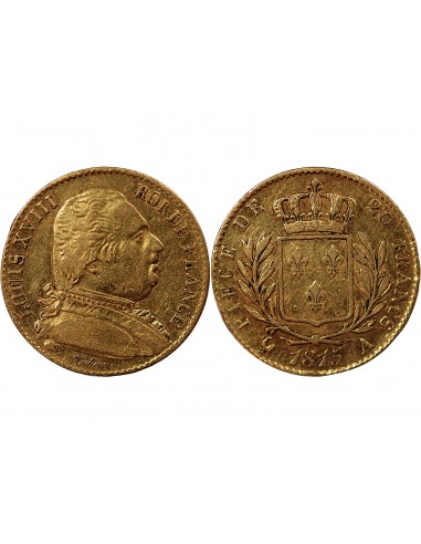 LOUIS XVIII - 20 FRANCS OR 1815 A PARIS