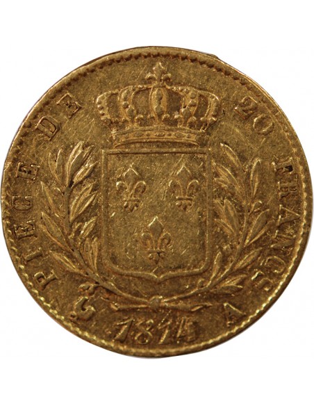 LOUIS XVIII - 20 FRANCS OR 1814 A PARIS