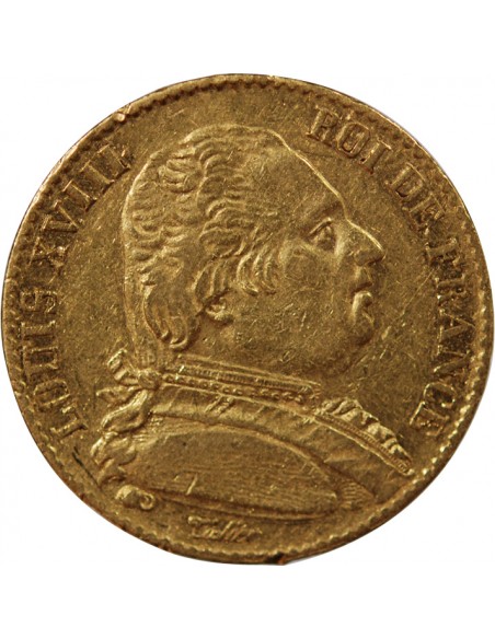 LOUIS XVIII - 20 FRANCS OR 1814 A PARIS