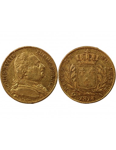 LOUIS XVIII - 20 FRANCS OR 1814 A PARIS