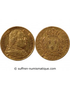 LOUIS XVIII - 20 FRANCS OR 1814 A PARIS