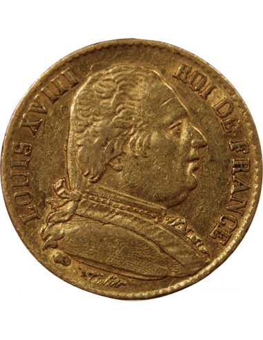 LOUIS XVIII - 20 FRANCS OR 1814 A PARIS