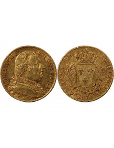 LOUIS XVIII - 20 FRANCS OR 1814 A PARIS 2