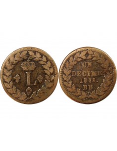 LOUIS XVIII - DECIME Siège de Strasbourg 1815 BB Avec points 2