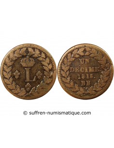 LOUIS XVIII - DECIME Siège de Strasbourg 1815 BB Avec points