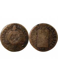 REVOLUTION FRANCAISE, CONVENTION - SOL AUX BALANCES AN 2 AA METZ 2