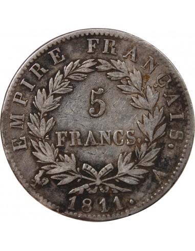 NAPOLEON Ier - 5 FRANCS 1811 A PARIS