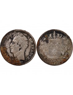 CHARLES X - 5 FRANCS ARGENT 1828 W LILLE 2