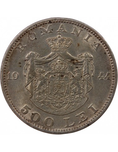 ROUMANIE, MIHAI Ier - 500 LEI ARGENT 1944