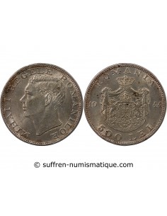 ROUMANIE, MIHAI Ier - 500 LEI ARGENT 1944