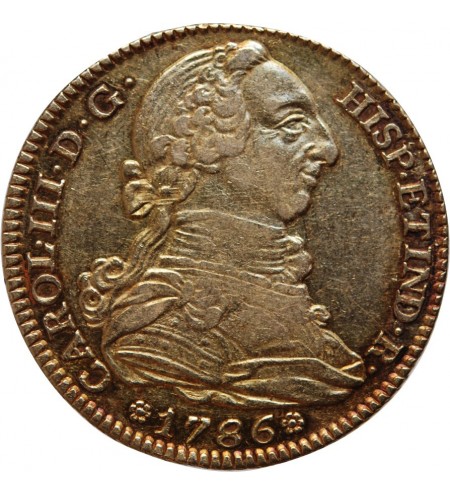 ESPAGNE - CHARLES III 4 ESCUDOS 1786 MADRID﻿