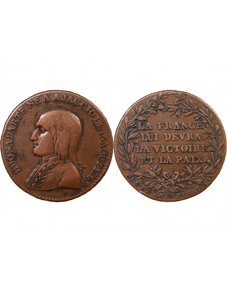 DIRECTOIRE, BONAPARTE - JETON CUIVRE AN 6