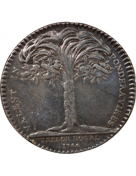 TRESOR ROYAL, LOUIS XV - JETON ARGENT 1744