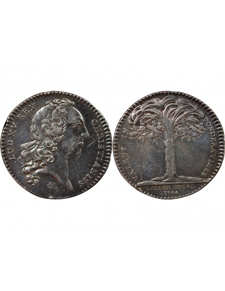 TRESOR ROYAL, LOUIS XV - JETON ARGENT 1744