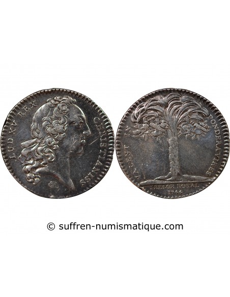 TRESOR ROYAL, LOUIS XV - JETON ARGENT 1744