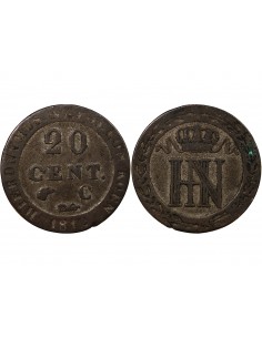 ALLEMAGNE, ROYAUME DE WESTPHALIE, JÉRÔME BONAPARTE - 20 CENTIMES 1812 C CLAUSTHAL 2