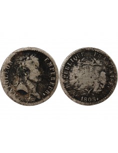 NAPOLEON Ier﻿ - 1/2 FRANC ARGENT 1808 A PARIS 2