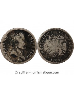NAPOLEON Ier﻿ - 1/2 FRANC ARGENT 1808 A PARIS