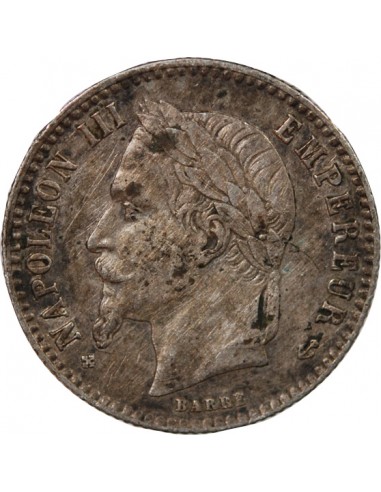 NAPOLEON III - 50 CENTIMES ARGENT 1865 BB STRASBOURG