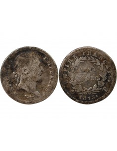 NAPOLEON Ier - 1/2 FRANC ARGENT 1813 T NANTES 2