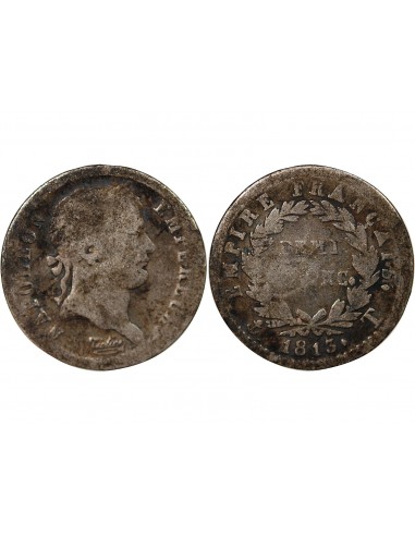 NAPOLEON Ier - 1/2 FRANC ARGENT 1813 T NANTES