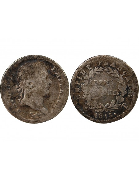 NAPOLEON Ier - 1/2 FRANC ARGENT 1813 T NANTES