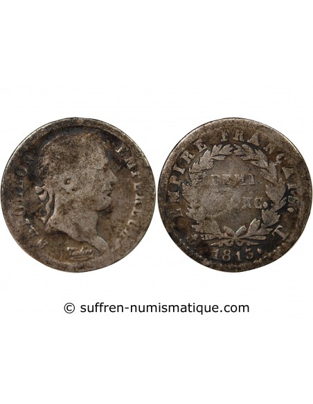 NAPOLEON Ier - 1/2 FRANC ARGENT 1813 T NANTES