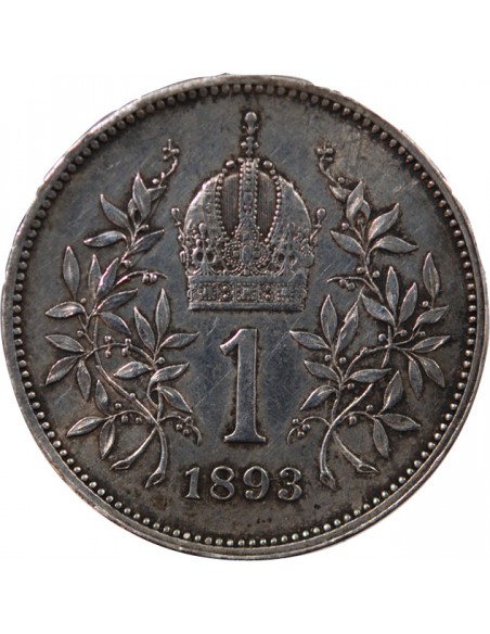 AUTRICHE, FRANÇOIS-JOSEPH Ier - 1 CORONA ARGENT 1893
