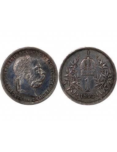 AUTRICHE, FRANÇOIS-JOSEPH Ier - 1 CORONA ARGENT 1893