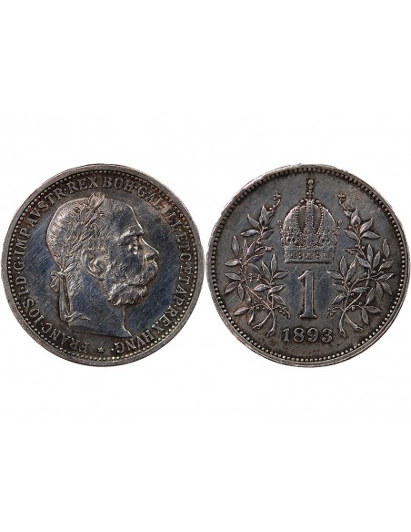 AUTRICHE, FRANÇOIS-JOSEPH Ier - 1 CORONA ARGENT 1893