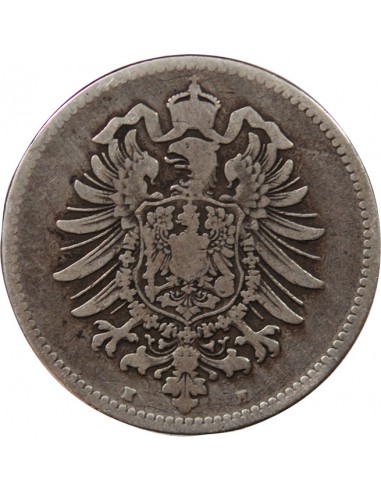 ALLEMAGNE, PRUSSE, WILHELM I - 1 MARK ARGENT 1876 H DARMSTADT