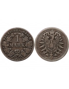 ALLEMAGNE, PRUSSE, WILHELM I - 1 MARK ARGENT 1876 H DARMSTADT 2