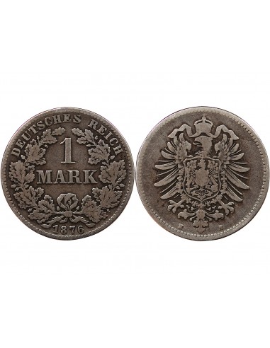 ALLEMAGNE, PRUSSE, WILHELM I - 1 MARK ARGENT 1876 H DARMSTADT